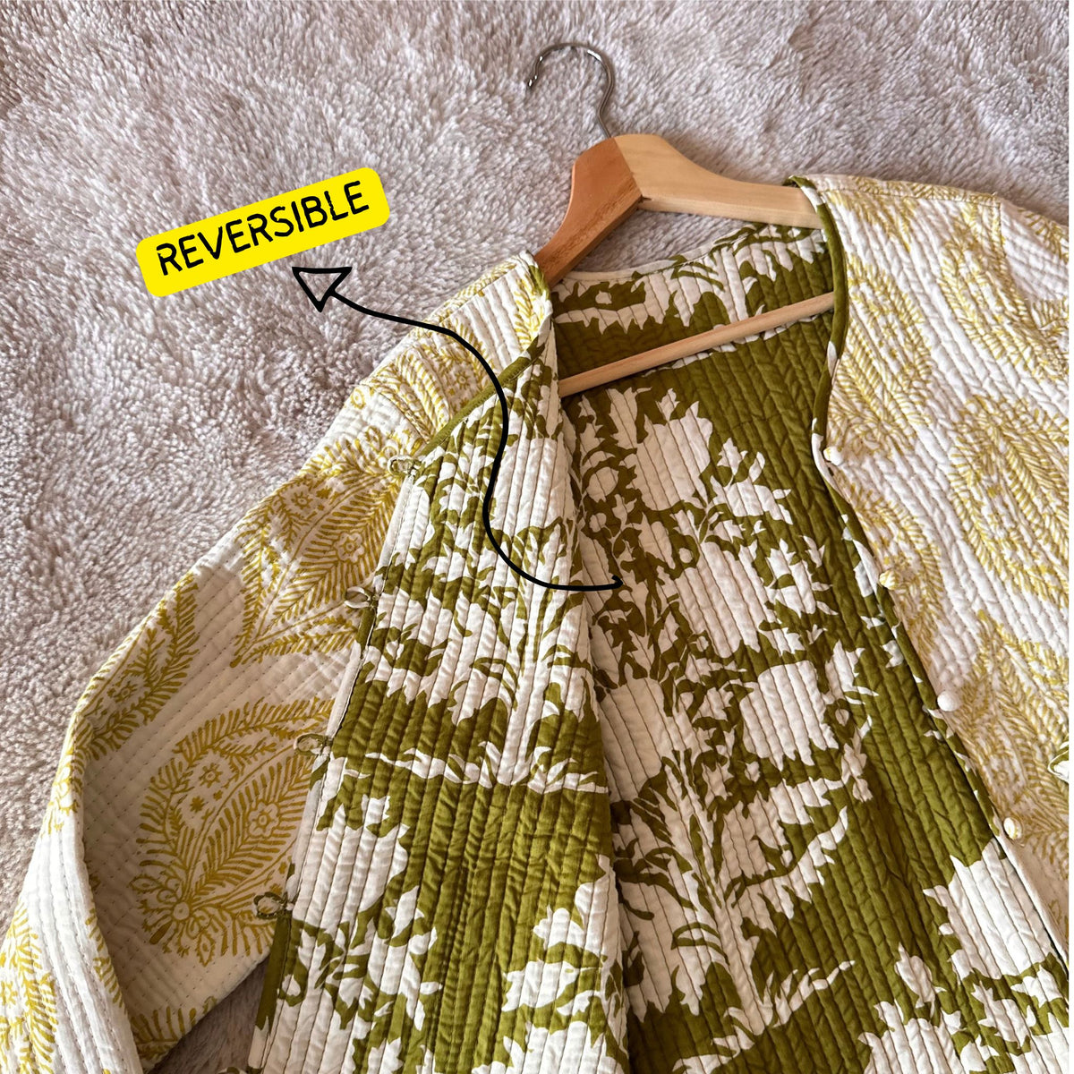 Reversible quilted jacket