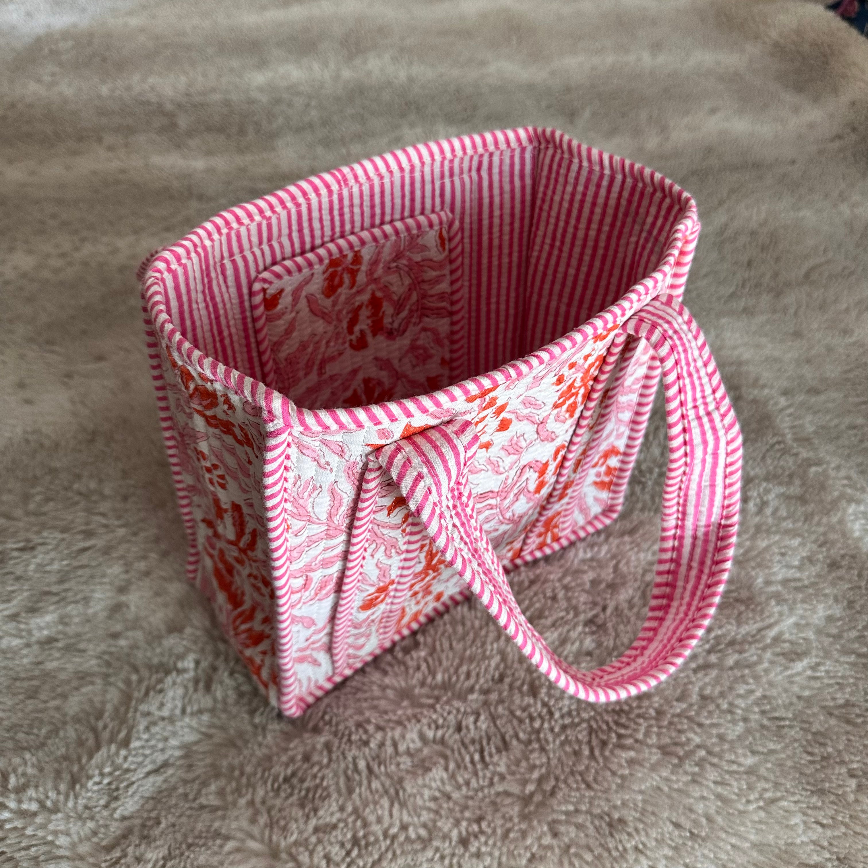 Mini pink tote