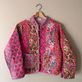 Pink quilted cotton jacket