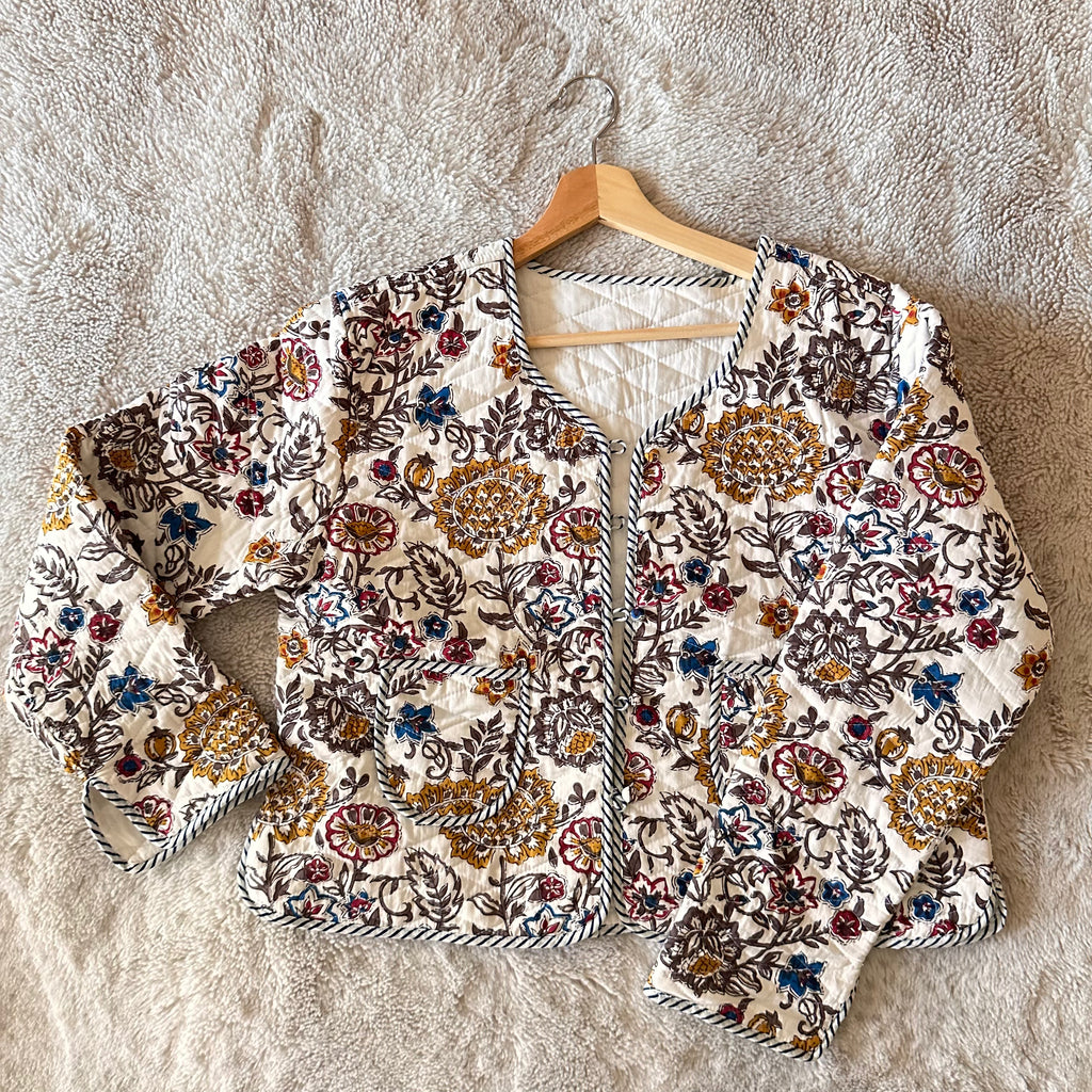 Cropped quilted jacket